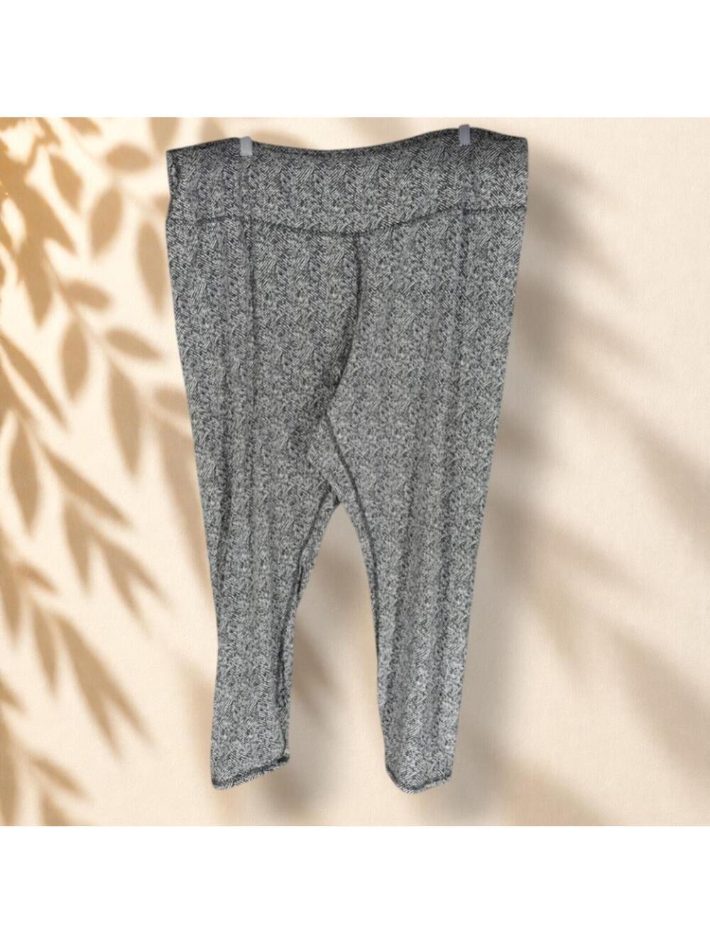 J. Jill Activewear Leggings Women 3X Plus Gray Capri High Rise Pull On Yoga Gym